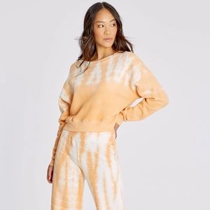 Wildfox orange melon tie dye pullover sweatshirt NWT